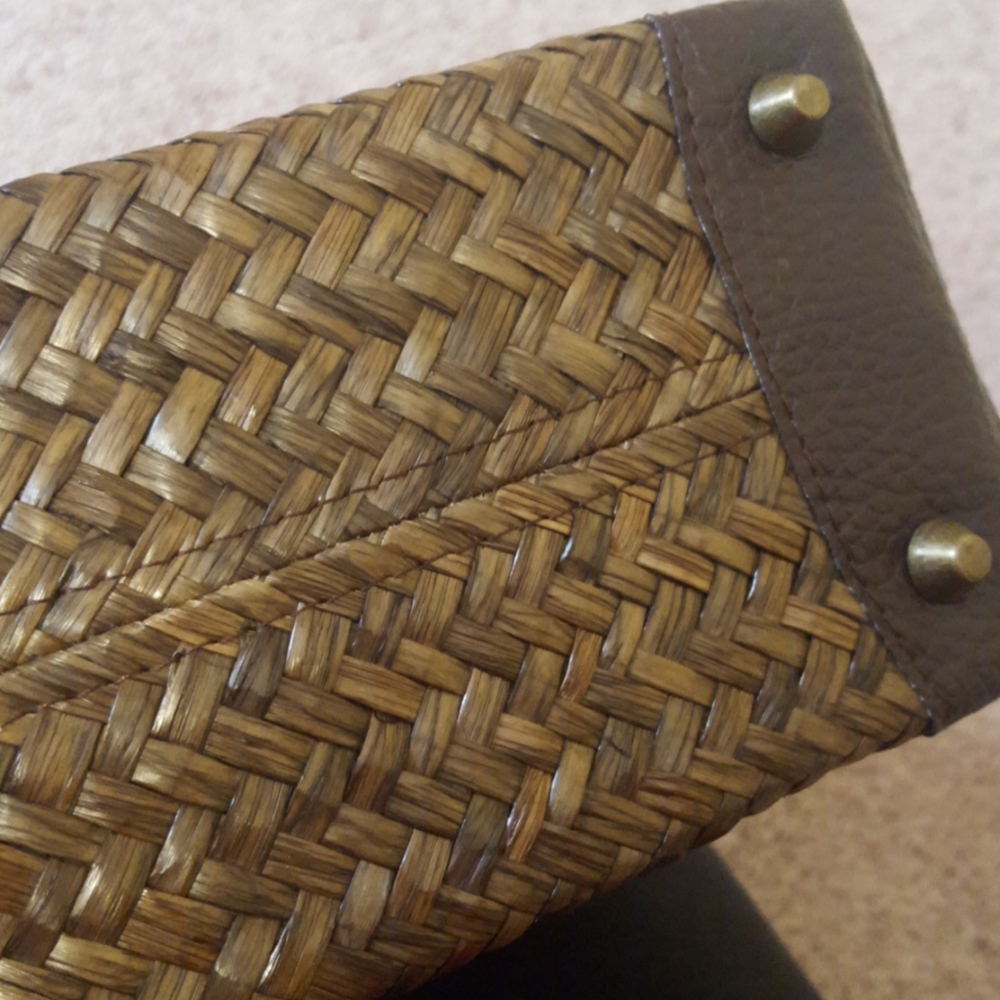 Woven purse with lining from Thailand, NWOT - Picture 7 of 10